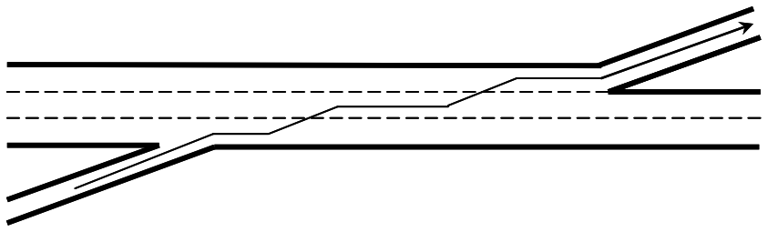 Two-Sided Weave with Single-Lane Ramps