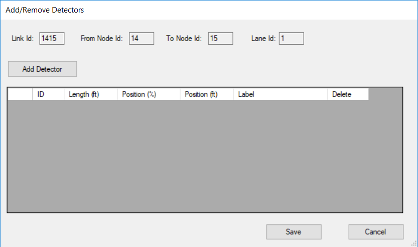 Detectors Screen