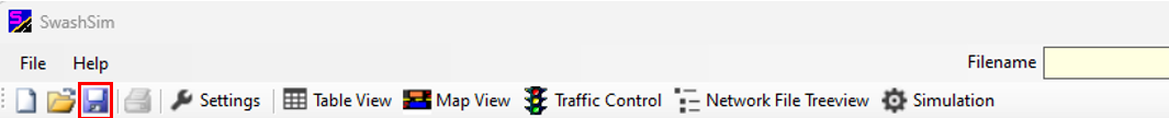 Save Project Icon on the Main Screen Toolbar