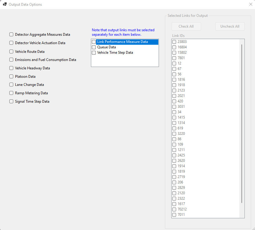Simulation Output Options