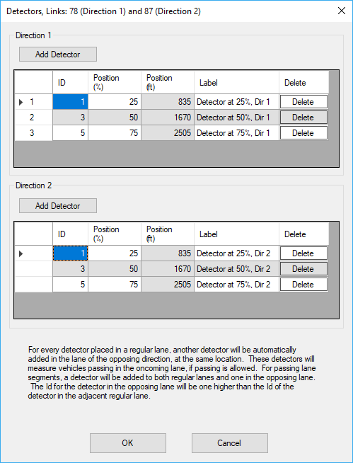 Two-Lane Highway Detector Entry Form